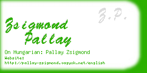 zsigmond pallay business card